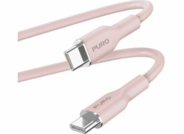 Puro USB-C – USB-C kabel USB-C 1,5 m růžový (PUR670)