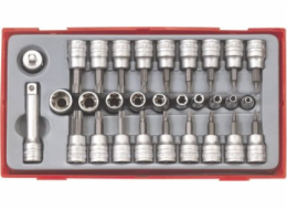 Včetně nástrčných klíčů Teng Tools TTTX30 TX, se stopkou 1/4" a 3/8", 30 kusů (102140100)