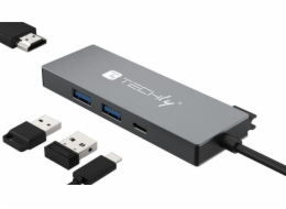 USB HUB Techly  Hub USB-C 4 v 1