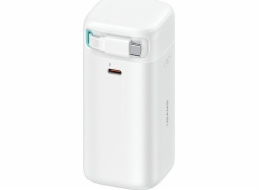 Powerbanka Usams USAMS Powerbanka se zatahovacím USB-C Zatahovacím kabelem 18000 mAh PD45W Fast Charge XMF Series bílá/bílá 20KCD21602 (US-CD216)