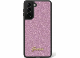 Originální pevné pouzdro Guess  GUHCS24SHGGSHU pro Samsung S24 (Glitter Script / fialové)