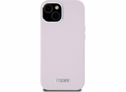 DKNY  DKHMP14SSMCHLP iPhone 14 / 15 / 13 6.1 růžové/růžové pevné pouzdro Tekutý silikon Malé kovové Logo MagSafe