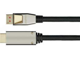 Kabel PYTHON Nylong kabel Python DisplayPort 1.4/- HDMI 2.0. černá 10m