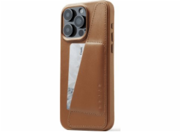 Kožené pouzdro na peněženku Troubadour Goods Limited Mujjo – kožené pouzdro kompatibilní s MagSafe pro iPhone 15 Pro Max (tan)