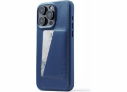 Troubadour Goods Limited Mujjo Full Leather Wallet Case - kožené pouzdro pro iPhone 15 Pro Max kompatibilní s MagSafe (monaco blue)