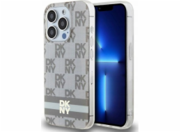 DKNY  DKHMP15XHCPTSE iPhone 15 Pro Max 6.7 béžový/béžový pevný obal IML kostkovaný mono vzor a tištěné pruhy MagSafe