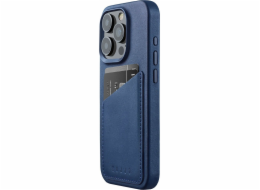 Kožené pouzdro na peněženku Troubadour Goods Limited Mujjo – kožené pouzdro kompatibilní s MagSafe pro iPhone 15 Pro (monaco blue)