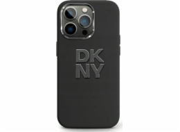 DKNY Tekuté silikonové kovové logo DKNY – pouzdro iPhone 15 Pro Max (černé)