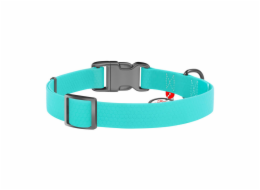 Luminous waterproof dog collar with QR code Waudog size S turquoise