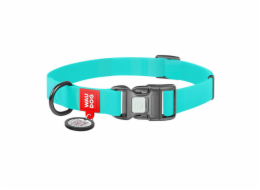 Luminous waterproof dog collar with QR code Waudog size L turquoise