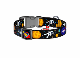 Nylon dog collar with QR code Waudog "NASA" size M