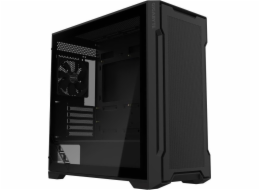 GIGABYTE PC Skříň GB-C102G, Mid Tower, 2x USB3.0, Průhledná bočnice, 2x 120mm Fan, černá