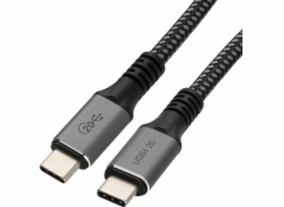 Spacetronik USB-C – USB-B kabel USB 1 m šedý (5903031031041)