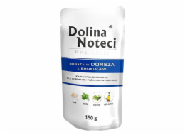 Dolina Noteci Premium bohatá na tresku s brokolicí - mokré krmivo pro psy - 150g