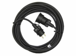 Venkovní prodlužovací kabel 10m / 1 zásuvka / černý / guma / 230 V / 1,5mm2