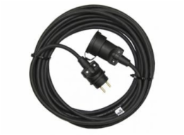 Venkovní prodlužovací kabel 20m / 1 zásuvka / černý / guma / 230 V / 1,5mm2