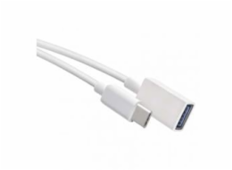 Datový OTG kabel USB-A 3.0 / USB-C 3.0 s funkcí redukce, 15cm, bílý