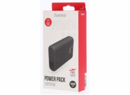 Hama Supreme 10HD, powerbank, 10000 mAh, 3 A, 3 výstupy: 1x USB-C, 2x USB-A