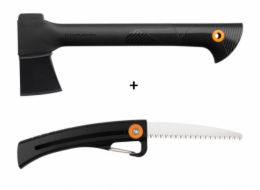 Fiskars Set sekera univerzální A6 + pilka zahradní SW16 Solid