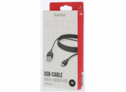 Hama 00201588 Charging Cable, USB-A - Micro-USB 3m black