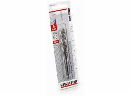 Kreator KRT011306 - 2 ks HSS Vrtáků do kovu HEX 5.0 x 107 mm