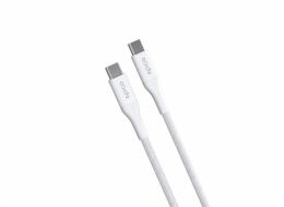 Epico Opletený PD kabel 2m USB-C na USB-C - bílý