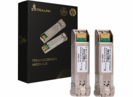 Extralink SFP+ 10G 2-balení | Modul SFP+ | 10Gbps LC/UPC 1310nm 10km single mode DOM