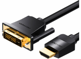 Kabel HDMI do DVI (24+1) Vention ABFBH 2m, 4K 60Hz/ 1080P 60Hz (Czarny)