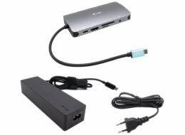 i-tec USB-C Metal Nano Dock HDMI/VGA with LAN, Power Delivery 100 W + zdroj 100W