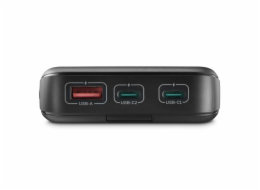 Hama PD 10 powerbanka, 10000 mAh, 3 výstupy: 2x USB-C, 1x USB-A, LED displej, PD, Qualcomm