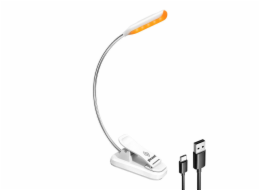 Bezdrátová lampa Glocusent s klipem, USB-C (bílá)