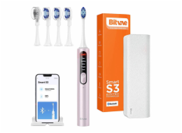 Sonic toothbrush with app, tips set and travel etui S3 (pink)