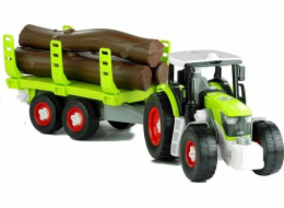 Lean-toys Roztahovací Traktor S Přívěsem Dřevem 43 Cm