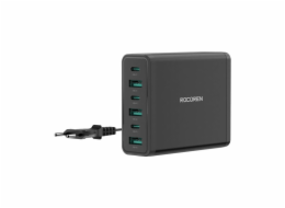 Rocoren power charger 3x USB-C, 3x USB-A, 60W (black)