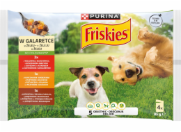 PURINA Friskies in jelly - vlhké krmivo pro psy - 4 x 85g