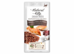 NATURAL KITTY Superfood Blend Chicken with liver - pamlsek pro kočky - 4 x 12g