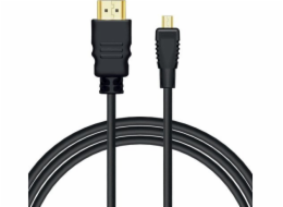 Savio CL-40/M HDMI (M) - kabel micro HDMI (M) s Ethernetem, 2 m, černý