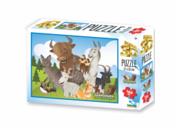 PRIME 3D PUZZLE - FARMAPARK ZVÍŘÁTKA 100 dílků