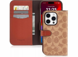 Coach Folio Signature C Case – Flip Case 2 v 1 pro iPhone 15 Pro (Tan)