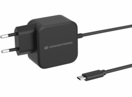 Conceptronická nabíječka CONCEPTRONIC Ladegerät 1Port 67W, GaN USB-C Desk PD sw