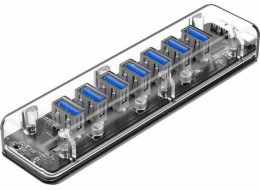 Orico USB HUB Orico Active hub 7*USB-A 5Gbps transparentní