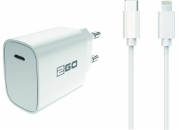 2GO nabíječka Ladegerät 20W 1x USB-C vč. USB-C auf lightn.weiß kabel