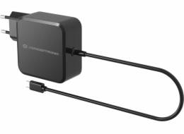 Conceptronická nabíječka CONCEPTRONIC Ladegerät 1Port 100W, GaN USB-C Desk PD sw