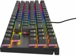 Klávesnice Genesis GENESIS THOR 303 TKL DE HERNÍ KLÁVESNICE RGB PODSVÍCENÍ MECHANICKÝ TICHÝ SPÍNAČ ČERNÁ HOT