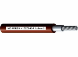 Fotovoltaický kabel // MG Wires // 1x6mm2 0,6/1kV červený H1Z2Z2-KR-6mm2 RD 50m balení