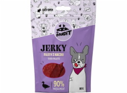 PAN. BANDIT JERKY Kachní filety - pochoutka pro psy - 80 g