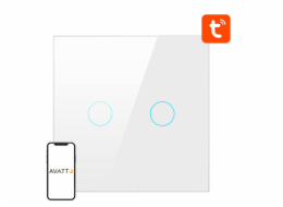 Smart Light Switch ZigBee Avatto ZTS02-EU-W2 2 Way TUYA (white)