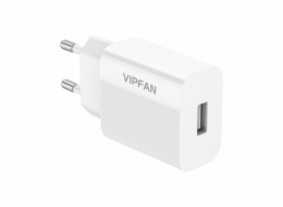 Síťová nabíječka VFAN E01, 1x USB, 2,4A + kabel Lightning (bílý)