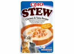 INABA Ciao Stew Chicken & Tuna - pamlsek pro kočky - 40g