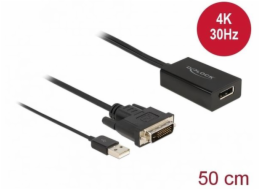 Adapterkabel, DVI + USB-A Stecker > DisplayPort Buchse